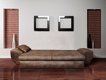  	 Big Sofa, braun, mit Schlaffunktion, Bettkasten, Vintage Look, Microfaser | XXL Couch | Großes Relexsofa | Megasofa  - 2