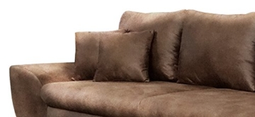  	 Big Sofa, braun, mit Schlaffunktion, Bettkasten, Vintage Look, Microfaser | XXL Couch | Großes Relexsofa | Megasofa  - 6