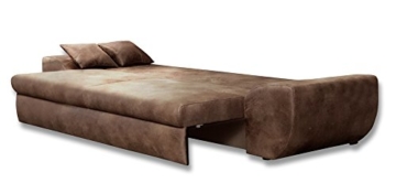  	 Big Sofa, braun, mit Schlaffunktion, Bettkasten, Vintage Look, Microfaser | XXL Couch | Großes Relexsofa | Megasofa  - 8