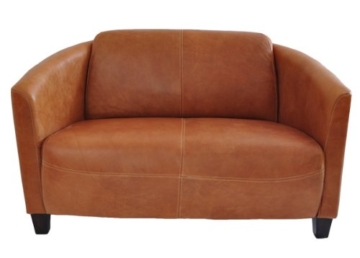 Clubsofa Rocket 2-Sitzer Vintage Leder, hell Columbia Brown Echtleder Sofa Couch - 2