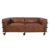 Design Clubsofa Wakefield 2,5-Sitzer Cuba Braun Aluminium-Rohr Sofa Loungesofa Ledersofa - 2