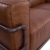 Design Clubsofa Wakefield 2,5-Sitzer Cuba Braun Aluminium-Rohr Sofa Loungesofa Ledersofa - 5