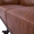 Design Clubsofa Wakefield 2,5-Sitzer Cuba Braun Aluminium-Rohr Sofa Loungesofa Ledersofa - 6
