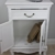 elbmöbel Kommode mit Schublade klein und schmal Schrank weiß antik vintage Landhaus Holz shabby Schuhschrank - 4