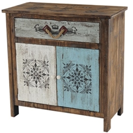 Kommode Funchal Schubladenkommode Schrank Shabby-Look, Vintage, 84x80x40cm - 1