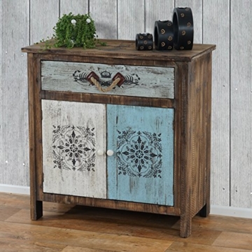 Kommode Funchal Schubladenkommode Schrank Shabby-Look, Vintage, 84x80x40cm - 2