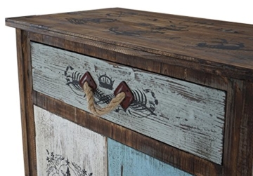 Kommode Funchal Schubladenkommode Schrank Shabby-Look, Vintage, 84x80x40cm - 3