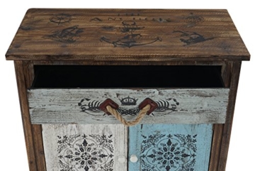 Kommode Funchal Schubladenkommode Schrank Shabby-Look, Vintage, 84x80x40cm - 5