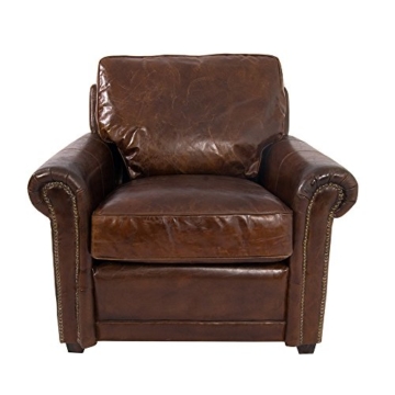 Loungesessel Oldwood Vintage Leder Ledersessel Sessel Lehnsessel Fernsehsessel Relaxsessel - 2