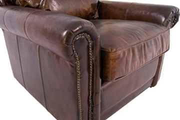 Loungesessel Oldwood Vintage Leder Ledersessel Sessel Lehnsessel Fernsehsessel Relaxsessel - 5