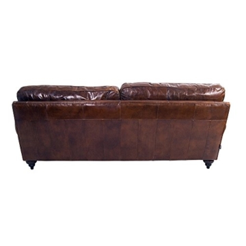 Loungessofa Pembury 3-Sitzer Leder Vintage Cigar Sofa Clubsofa Ledersofa Echtleder - 4
