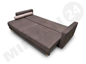 Modernes Schlafsofa Oliver, Couch mit Bettkasten und Schlaffunktion, Sehr bequemes Sofa, Bettsofa, Design Schlafcouch, synthetic Stoff, Wohnlandschaft (Eren 04 + Eren 05) - 2