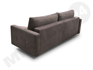 Modernes Schlafsofa Oliver, Couch mit Bettkasten und Schlaffunktion, Sehr bequemes Sofa, Bettsofa, Design Schlafcouch, synthetic Stoff, Wohnlandschaft (Eren 04 + Eren 05) - 4