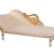 Recamiere Schwanendekor weiß gold Ottomane Chaiselounge links - 1
