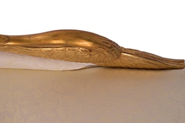 Recamiere Schwanendekor weiß gold Ottomane Chaiselounge links - 6