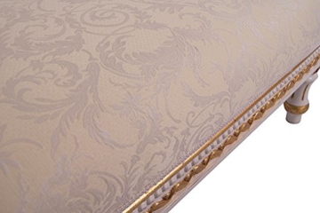Recamiere Schwanendekor weiß gold Ottomane Chaiselounge links - 7