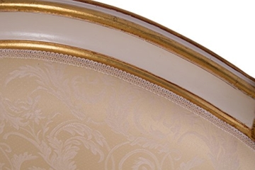 Recamiere Schwanendekor weiß gold Ottomane Chaiselounge links - 8