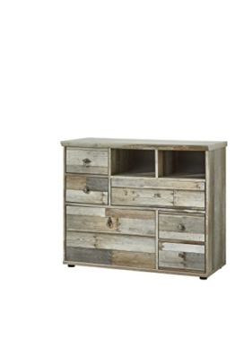 Stella Trading BZDDD01003 Sideboard Anrichte Wohnzimmerschrank, Holz, braun, 99 x 80 x 39 cm - 1