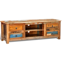 vidaXL Antik TV Hifi Rack Lowboard Sideboard Fernsehtisch Vintage Holz Teak Retro 4 - 1