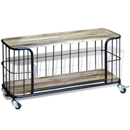 vidaXL TV-Schrank Fernsehtisch Lowboard Sideboard Mango Massivholz Industrie Vintage - 1