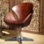 Vintage Echtleder Sessel Retro Ledersessel Braun Drehsessel Loft Ohrensessel Sessel Lounge Clubsessel Möbel Drehsessel 435 - 