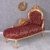 VINTAGE RECAMIERE IM LOUIS XVI STIL ROKOKO ROT & GOLD PALAZZO EXCLUSIV - 2