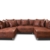 Wohnlandschaft Sofa Couch Ecksofa Eckcouch in Mikrofaser Vintage braun Minsk XXL - 2