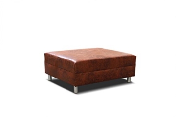 Wohnlandschaft Sofa Couch Ecksofa Eckcouch in Mikrofaser Vintage braun Minsk XXL - 4