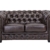 Woodkings® Chesterfield Sofa 2-Sitzer braun vintage Echtleder Couch Bürosofa Polstermöbel 2er antik Unikat Herrenzimmer englisches Ledersofa Stilsofa - 7