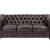 Woodkings® Chesterfield Sofa 3-Sitzer braun vintage Echtleder Couch Bürosofa Polstermöbel 3 Sitzer antik Designsofa Federkern unikat Herrenzimmer englisches Leder Stilsofa - 7